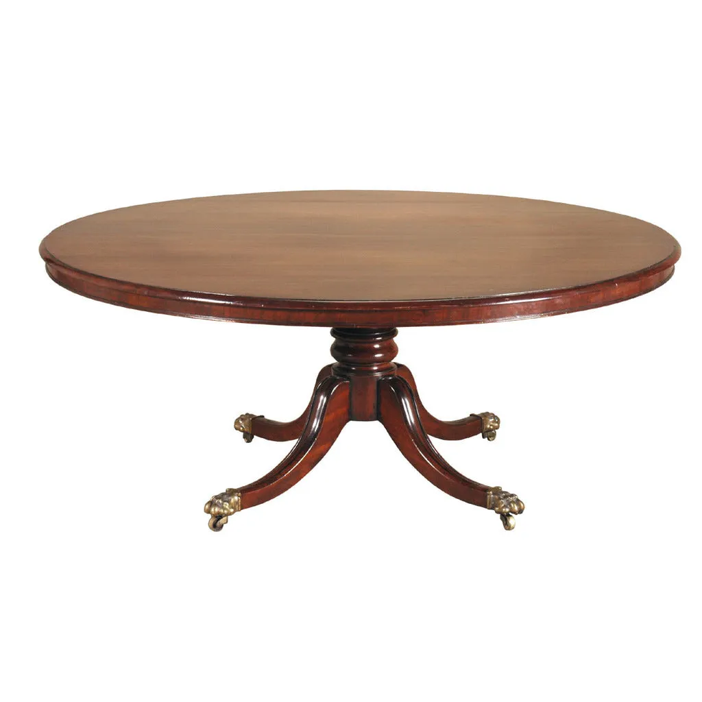 72" Breakfast Table on Brass Castors