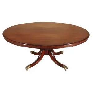 72" Breakfast Table on Brass Castors