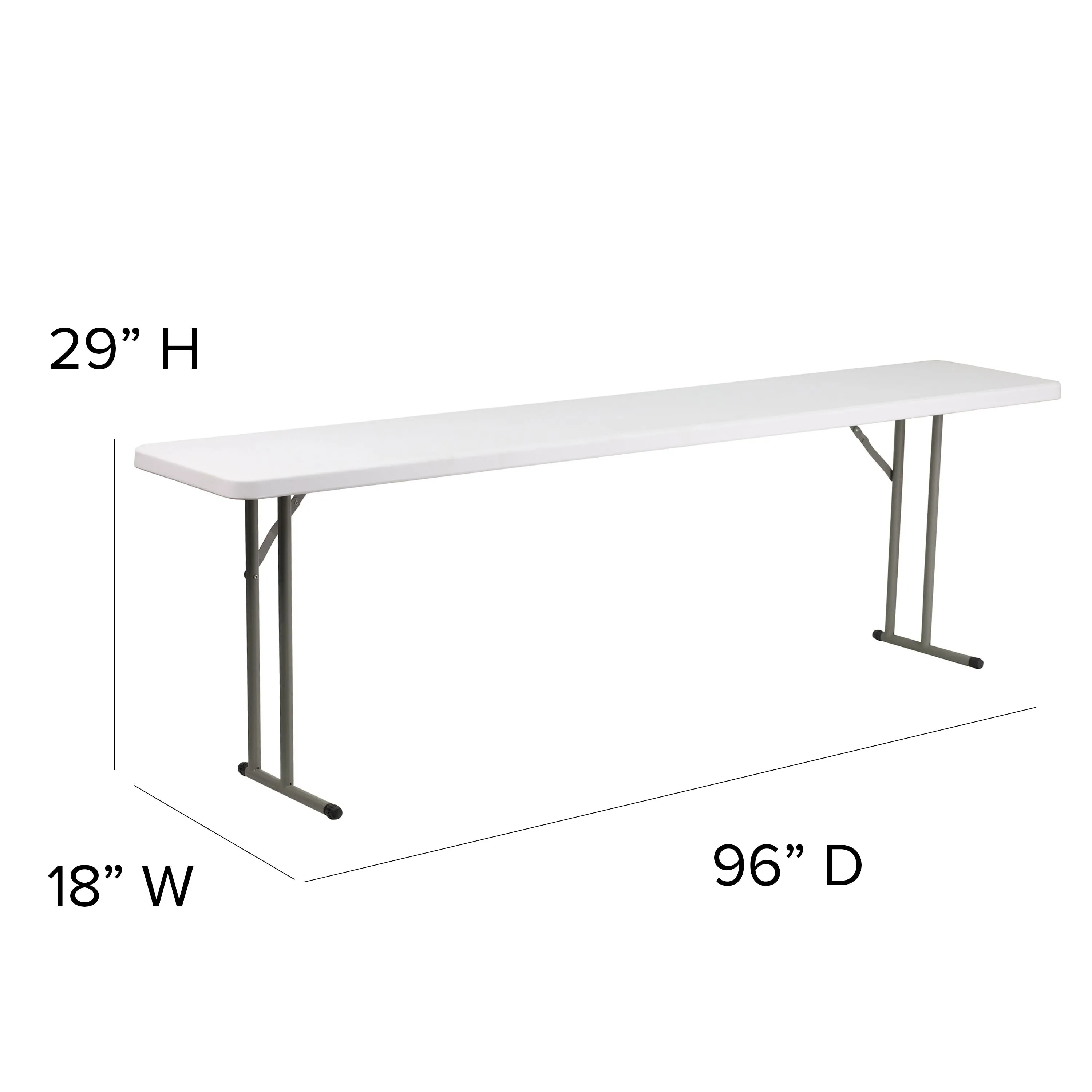 8-Foot Plastic Folding Training Table