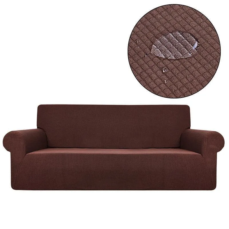 Brown 100% Waterproof and Ultra-Durable Stretch Armchair and Sofa Covers - Premium Protection by The Sofa Cover House