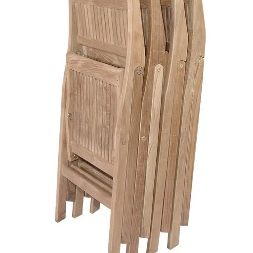 Foldable Teak 3-Piece Round Bistro Set, Arrives Fully Assembled In 5-9 Working Days.