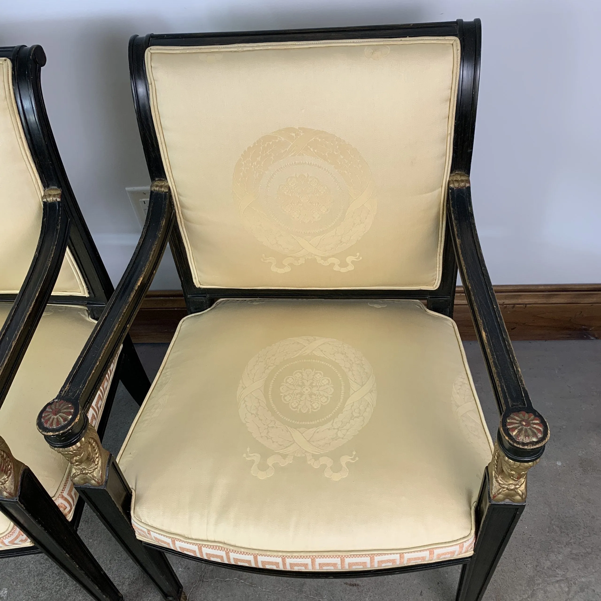 French Directors Chairs, Antique, Accent Chairs, Pair
