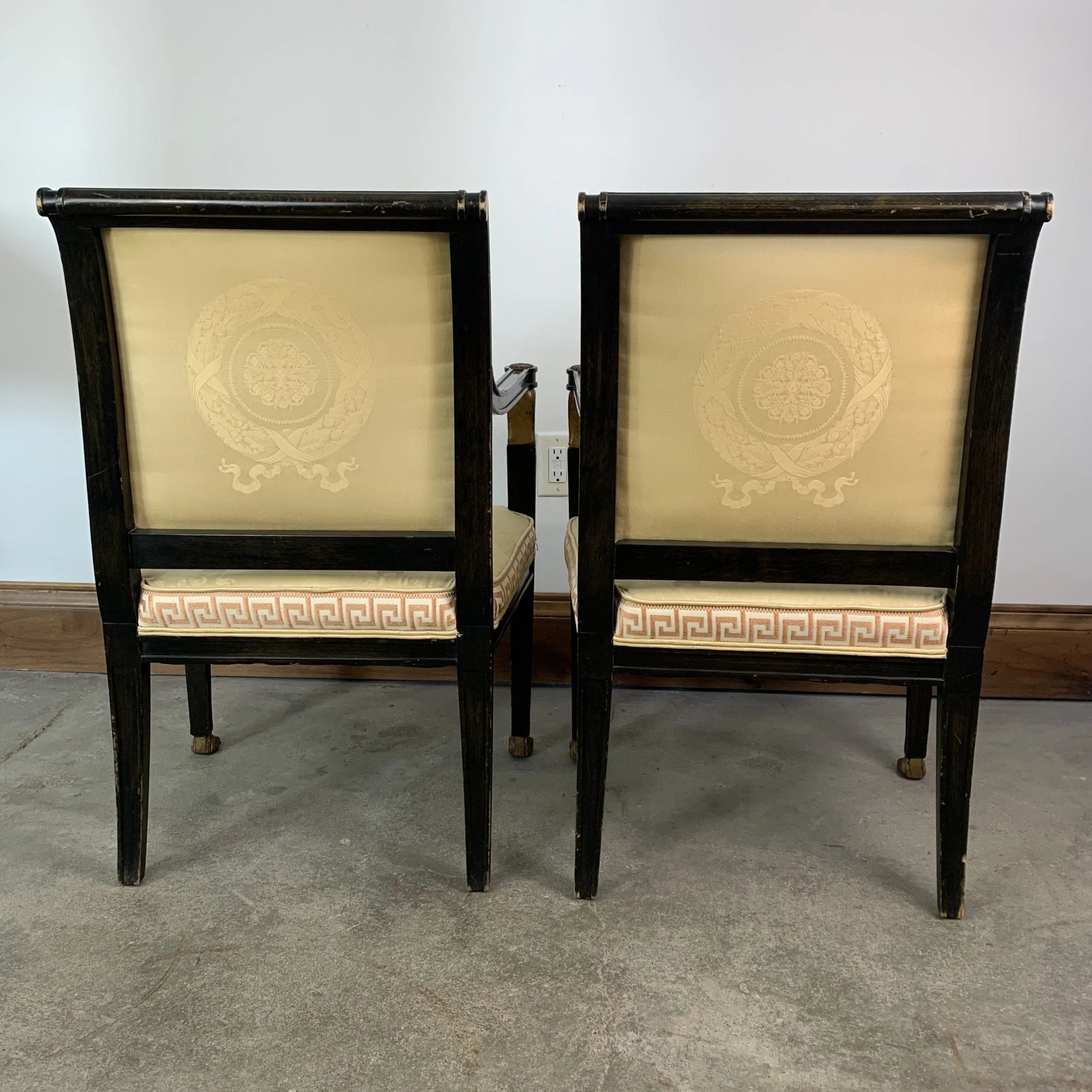 French Directors Chairs, Antique, Accent Chairs, Pair