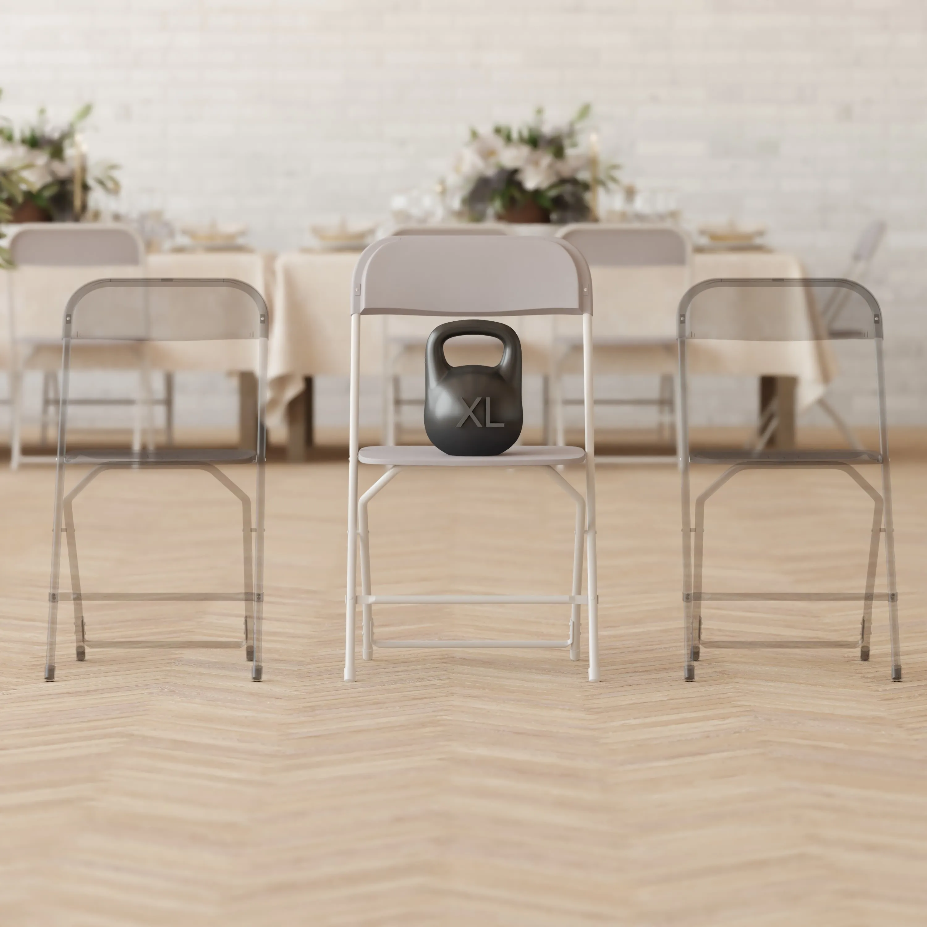 Hercules Big and Tall Commercial Folding Chair - Extra Wide 650LB. Capacity - Durable Plastic