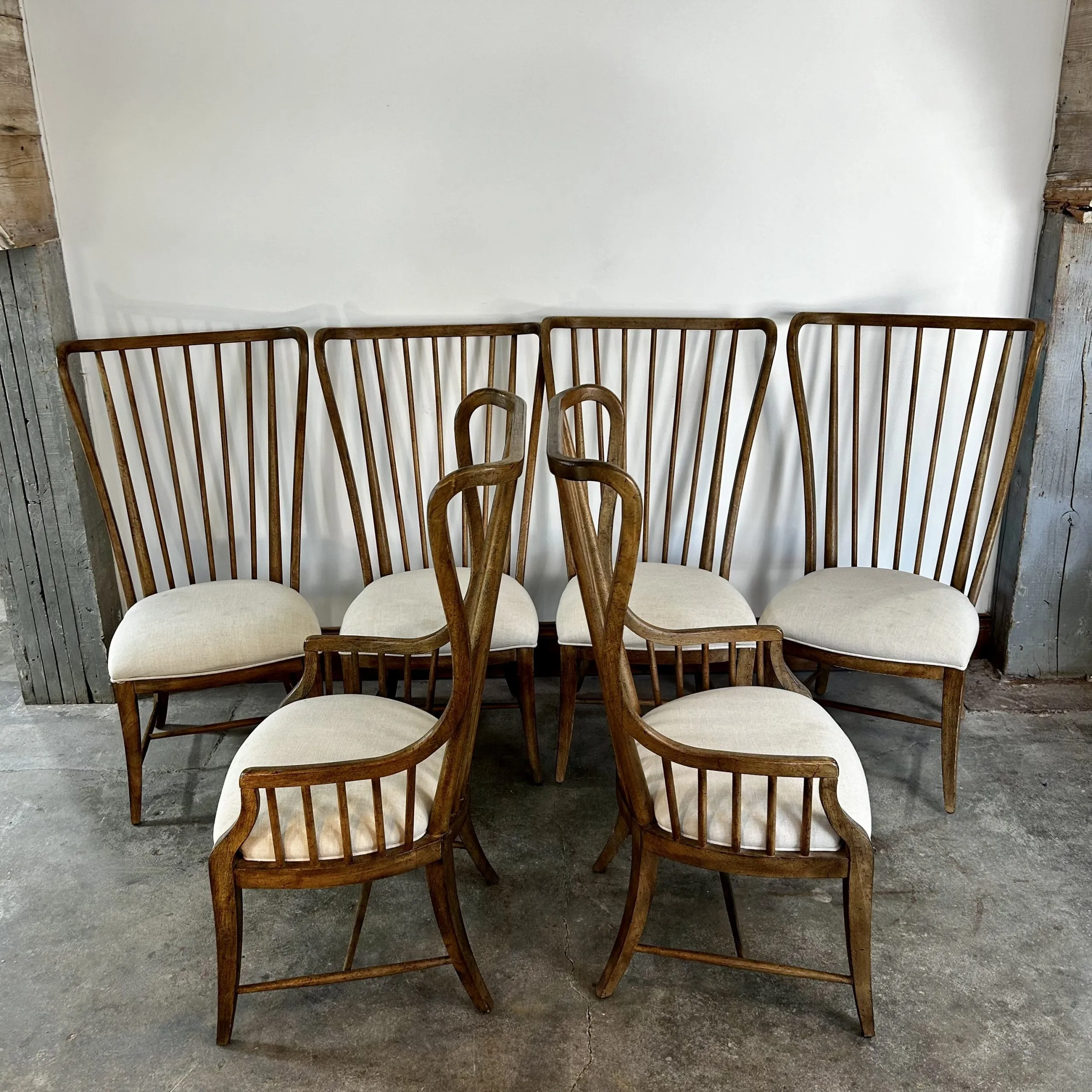 Hooker Furniture Sanctuary Tall Dining Chairs, Set of Six, Two Captain’s Chairs, Two Standard