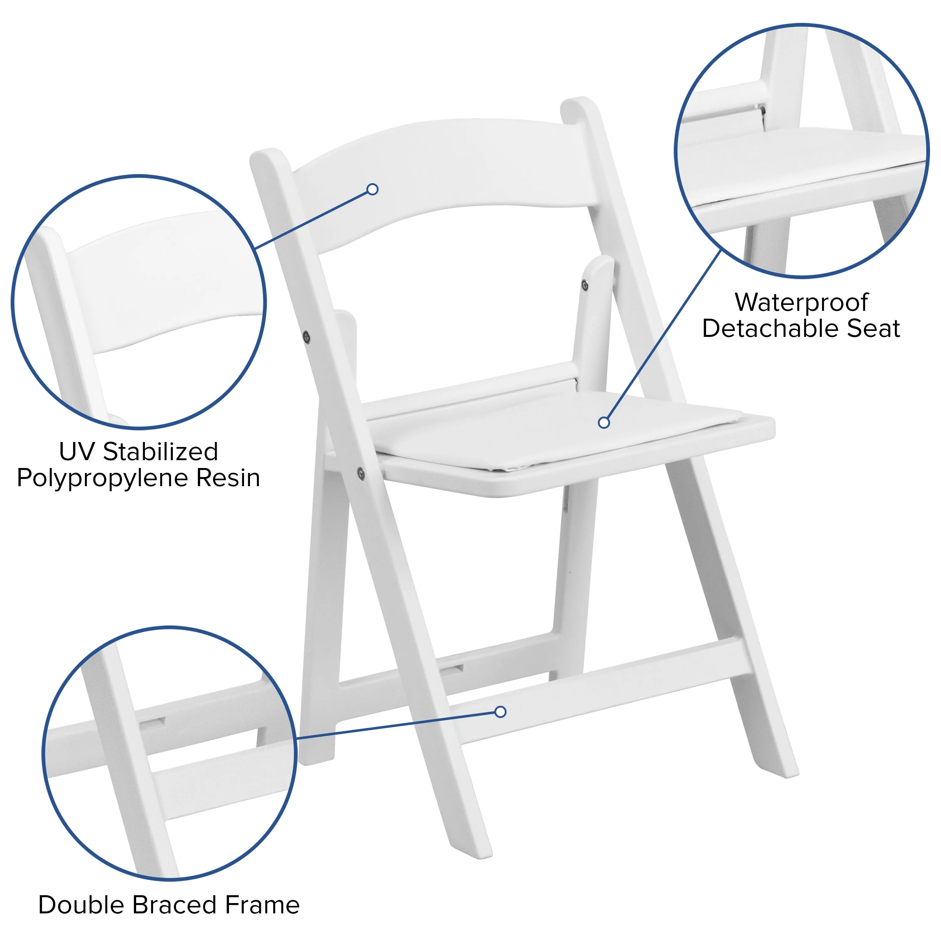Kids Resin Folding Chair with Vinyl Padded Seat