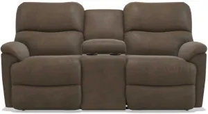 La-Z-Boy Trouper La-Z-Time Mink Reclining Loveseat with Console