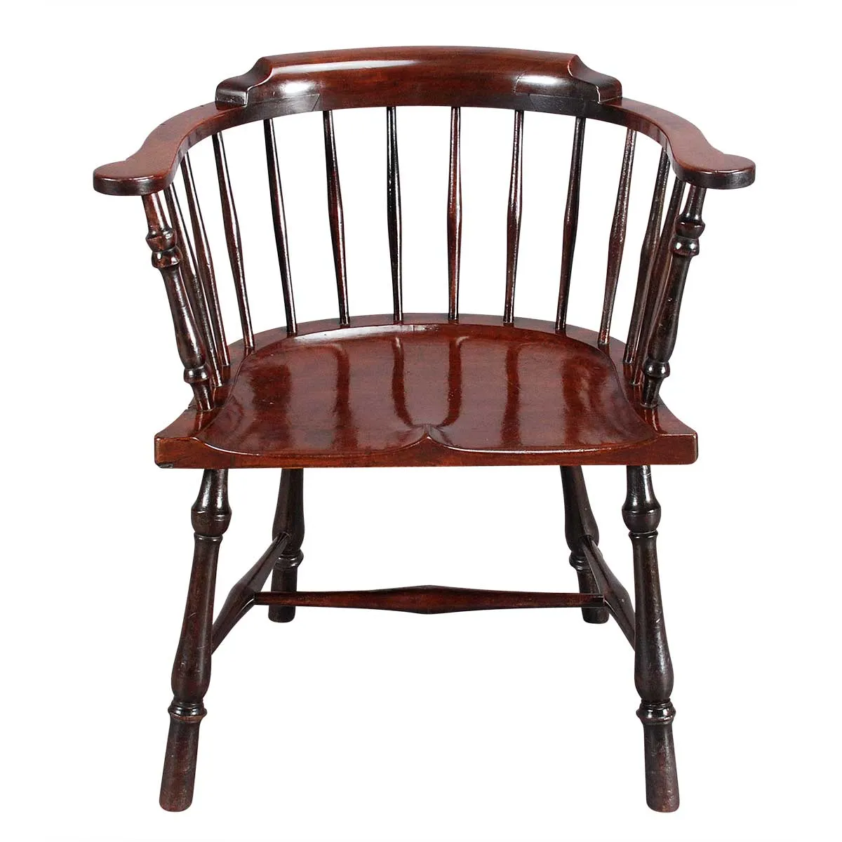Low-Back Mahogany Windsor Chair
