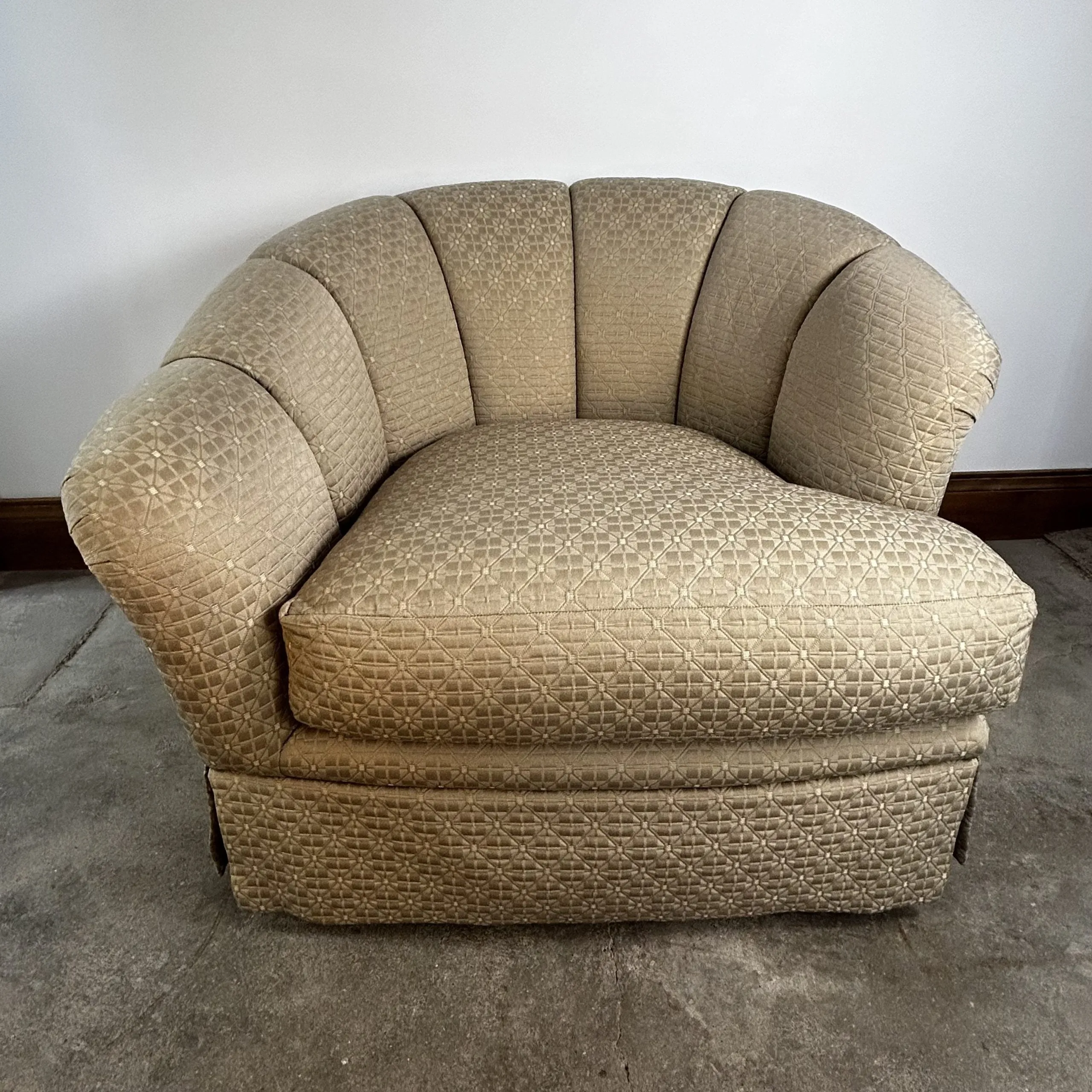 Marge Carson Accent Chair, Ottoman Set, Custom, Taupe