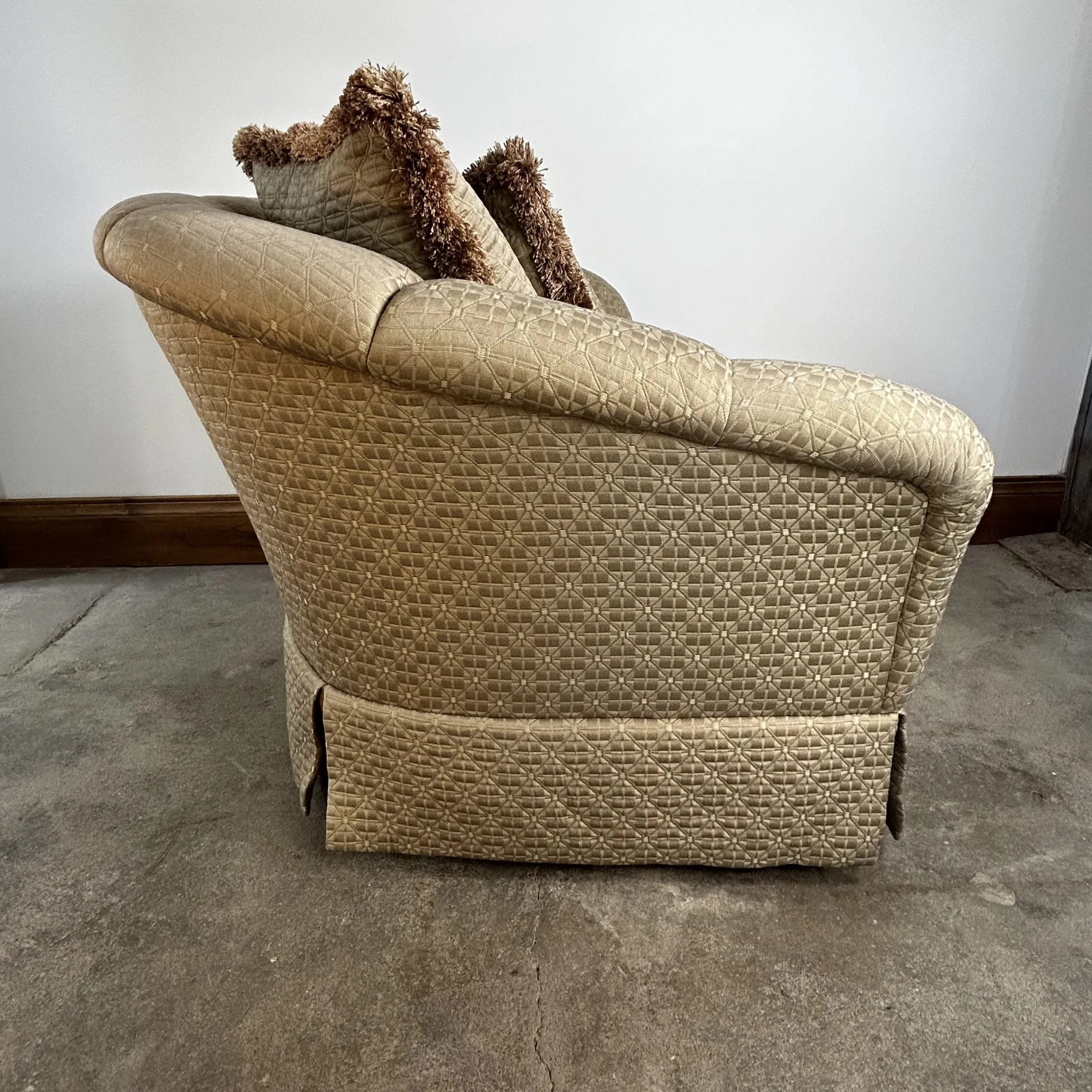 Marge Carson Accent Chair, Ottoman Set, Custom, Taupe