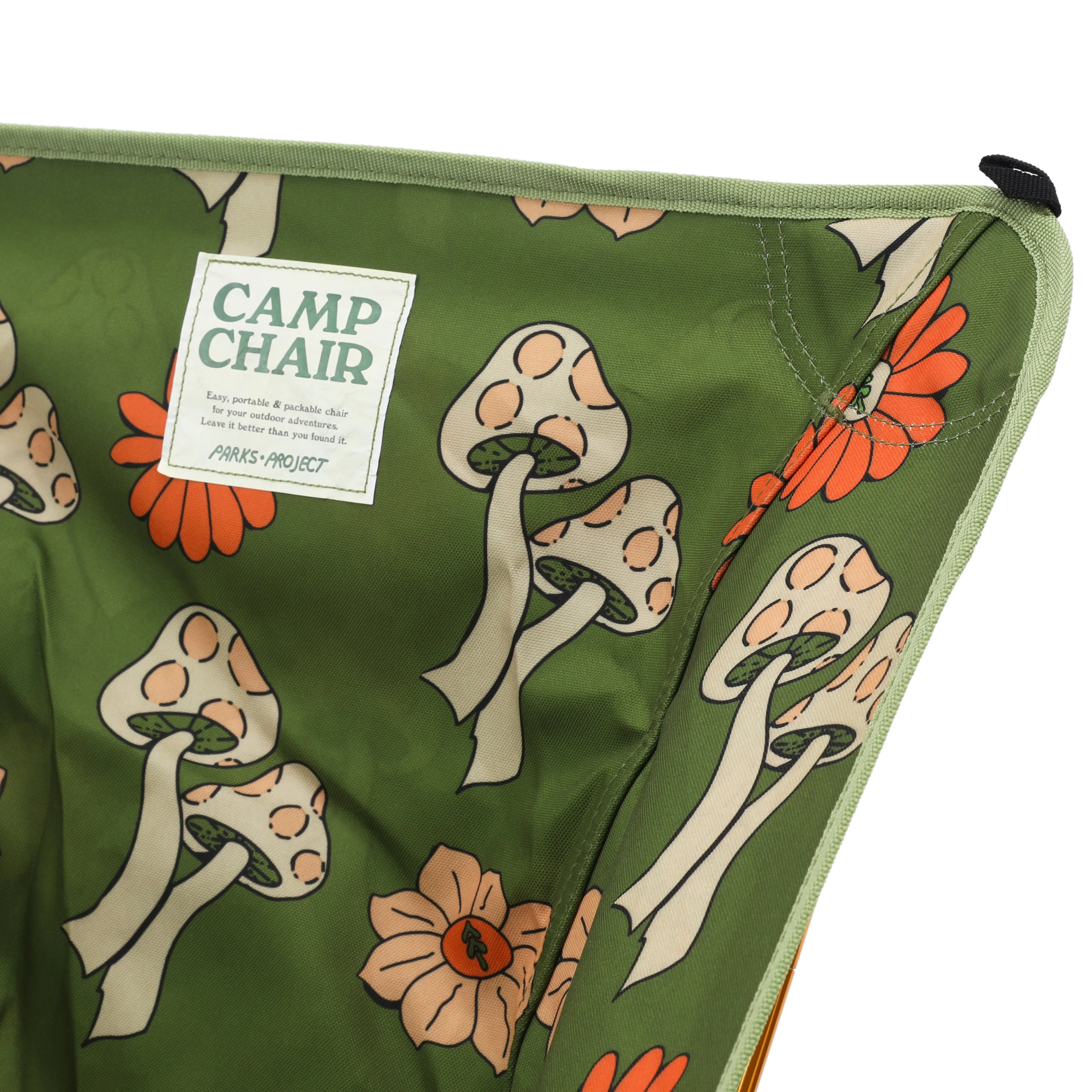 Mushroom / Floral Green Camping Chair