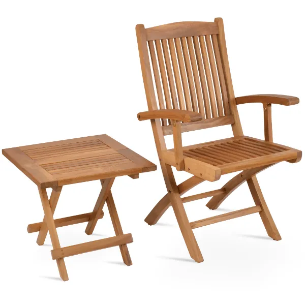 Teak Folding Chairs with Arms Pedasa