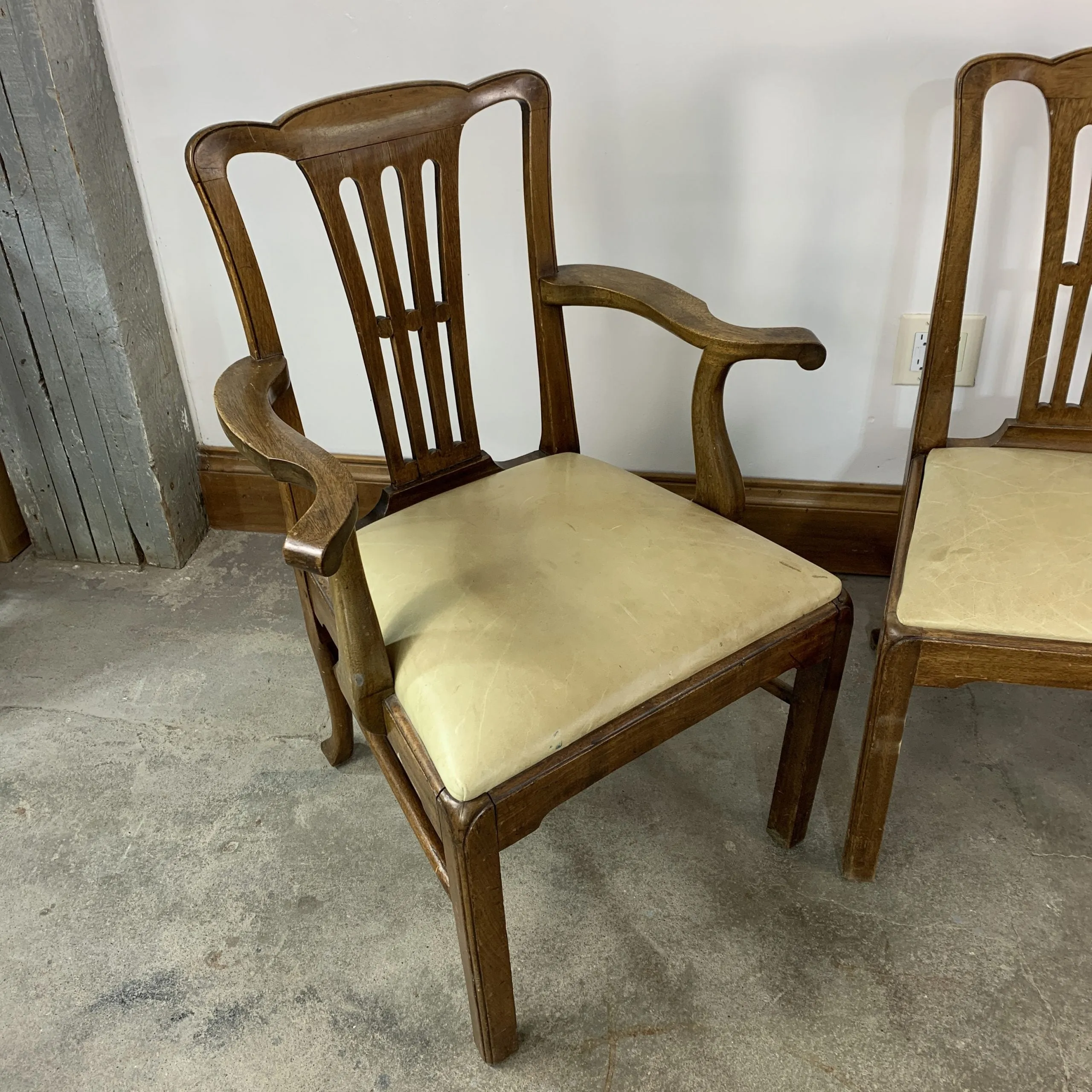 Vintage Leather Dining Chairs