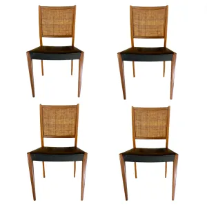 Vintage Skaraborgs Mobelindustri AB Tibro Swedish Dining Chairs, Set of Four