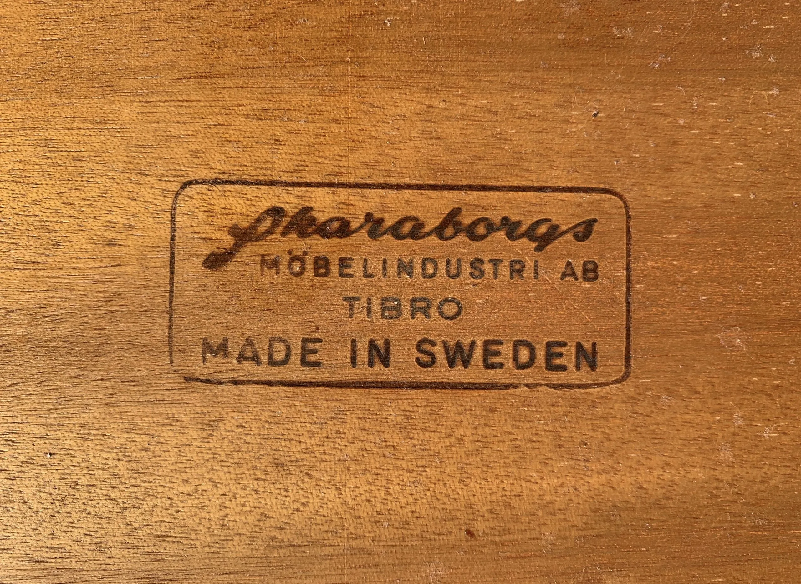 Vintage Skaraborgs Mobelindustri AB Tibro Swedish Dining Chairs, Set of Four
