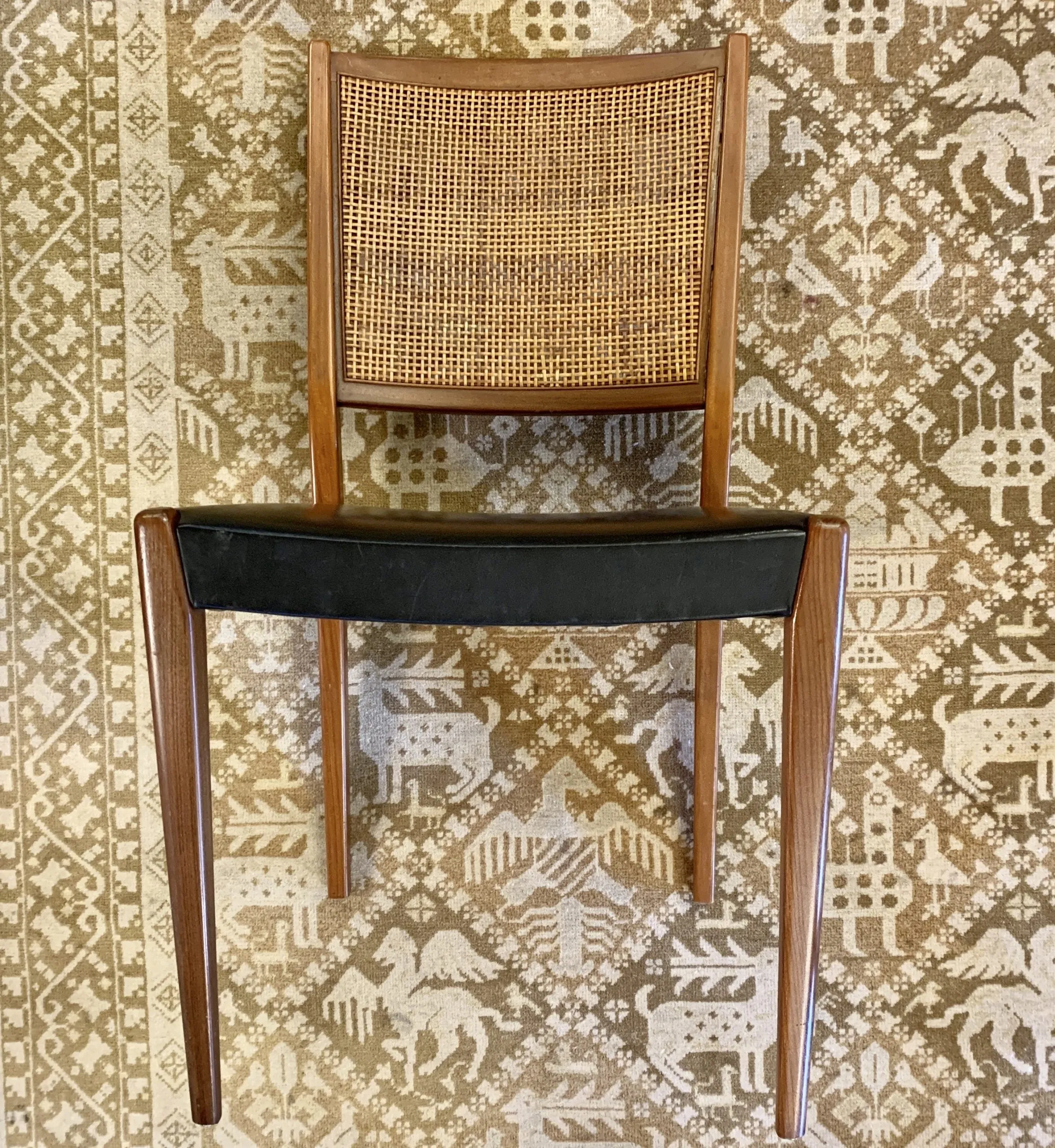 Vintage Skaraborgs Mobelindustri AB Tibro Swedish Dining Chairs, Set of Four